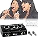 Karaoke Mixer Fifine Digital Audio Sound Echo Mixer For Dual Mic Inputs With Cable,for TV PC smart phone (Black)