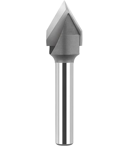 YONICO Router Bits V Groove 60 Degree X 1/2-Inch Diameter 1/4-Inch