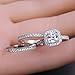 MABELLA Princess Sterling Silver Cubic Zirconia Wedding Engagement Ring Set Gifts for Women