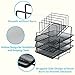 Bonsaii Desk Organizer with 3-Tier Letter File Tray and 5 Stacking Sorter Section,Mesh File Office Organizer,Black (W6428)