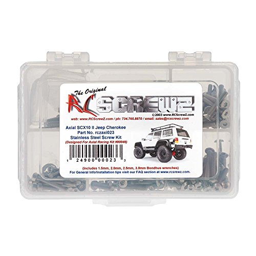 RC Screwz Axial SCX10 II Jeep Cherokee Stainless Screw Kit