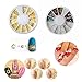 Nail Art Supplies Kit 15pc Gel Nail Brushes Tools 5pc Nail Dotting Pen, 2 Boxes Nail Rhinestones Decorations Accessories,10pc Nail Striping Tape Line, 5pc Manicure Nail Files