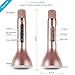 VERKB Rainbow Mic, Wireless Microphone Karaoke(3rd Generation), 3-in-1 Bluetooth Karaoke Machine KTV for Apple iPhone Android Smartphone and Pc(Rose Gold)