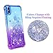 Ruky iPhone Xs Max Case, iPhone Xs Max Glitter Case, Gradient Quicksand Series Girls Women TPU Bumper Cushion Reinforced Corners Protective Liquid Case for iPhone Xs Max 6.5 inch 2018 - Blue&Purple