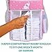CRADLE STAR Hanging Diaper Caddy Organizer - Baby Shower Gifts for Changing Table - Hold 50+ Diapers - Nursery Baby Essentials for Newborn - Pink - 17x9x9 inches