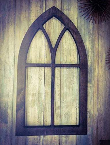 Amazon.com: Farmhouse Arched Window Frame Wall Decor, Cathedral Window Frame, Farmhouse Decor ...