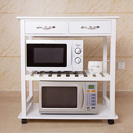 Coche Comedor de Madera Maciza, Estante para Horno de microondas ...