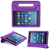 MoKo Case for All-New Fire HD 8 2016/2017/2018 - Kids Shock Proof Convertible Handle Light Weight Super Protective Stand Cover for Amazon Fire HD 8 (6th/7th/8th, 2016/2017/2018), PURPLE