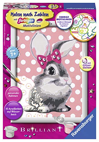 Ravensburger Malen nach Zahlen 28470 - Knuffiges Häschen - Für Kinder ab 7 Jahren