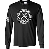 Iron Sharpens Iron Proverbs 27:17 Mens Christian American Flag Sleeve T-Shirt Graphic Tee