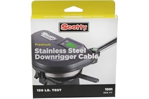 Scotty #1001 Premium Stainless Steel Replacement Downrigger Cable 300-Foot Spool