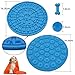 Minli 2pcs Dog Lick Pad, Absorbable Slow Feeders, Distraction Device ,Powerful Suction cups on the back，Training-Just Add Peanut Butter(Red &Blue)