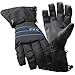 D&S Ski Gloves Men - Waterproof Warm Adult Cold Weather Winter Glove - Full Finger Gear - Perfect for Windproof,Snow,Snowboard,Snowmobile,Skiing,Snowboarding - Insert HIPOTEX Waterproof Bag (Black L)