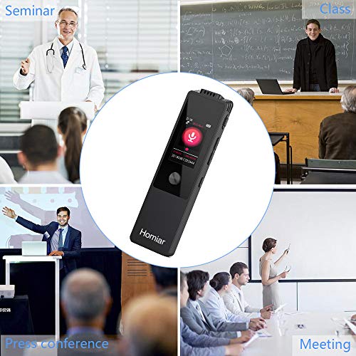 Digital Voice Recorder,16GB Audio Recorder Dictaphone,Audio Recorder Device with MP3 Player,Playback,Upgraded Voice Activated Recorder/Operated Recording for Lectures (Black)