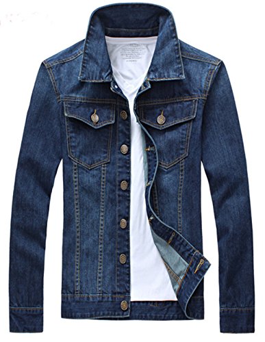 KIWEN Men's Classic Denim Jacket