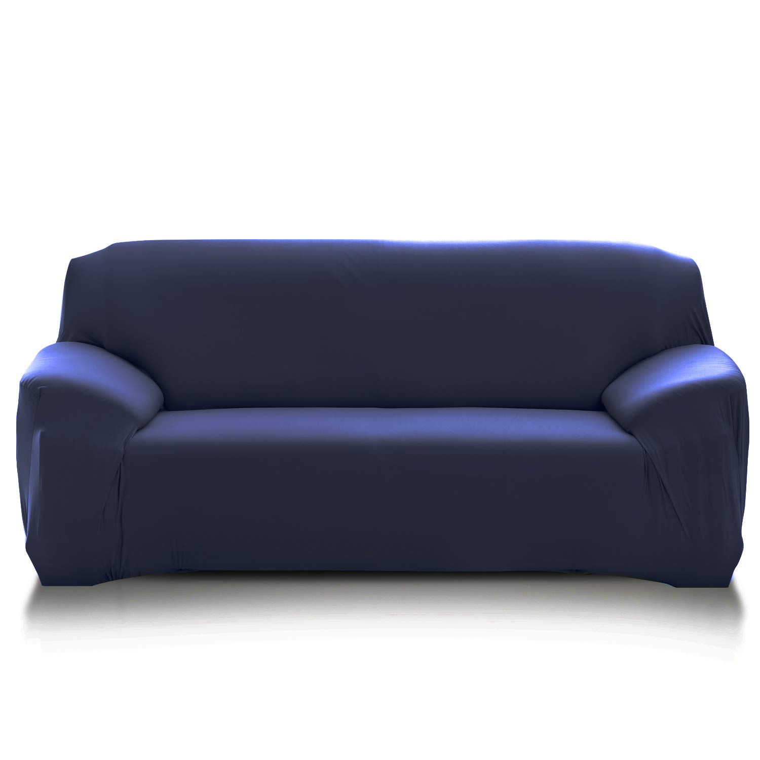 PETCUTE Sofa Cover High Stretch Sofa Protector Elastic L Shape Sofa Slipcover Corner Universal Couch Cover Non Slip Furniture Protector Dark blue 3 seater