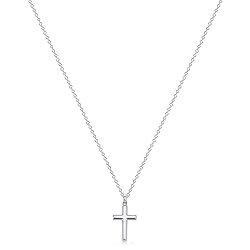 Fettero Cross Necklace Sliver Faith Pendant 14K