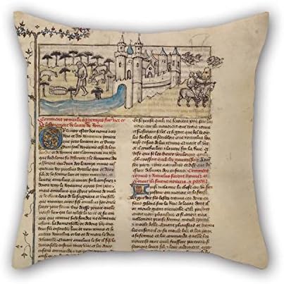 Oil Painting First Master Of The Bible Historiale Of Jean De Berry (French, Active About 1390 - About 1400) - Romulus And Remus Throw Cushion Covers Best For Bar Divan Living Room Coffee House Chr