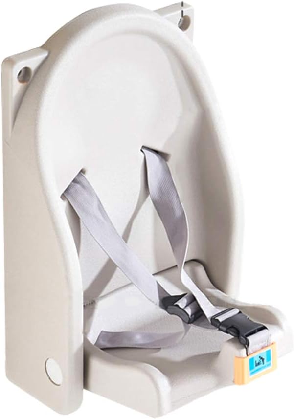 Baby Changing Table, Vertical Wall Mounted Infant Diaper Station for Commercial Restrooms, with Safety Straps to Keep Baby Secured
