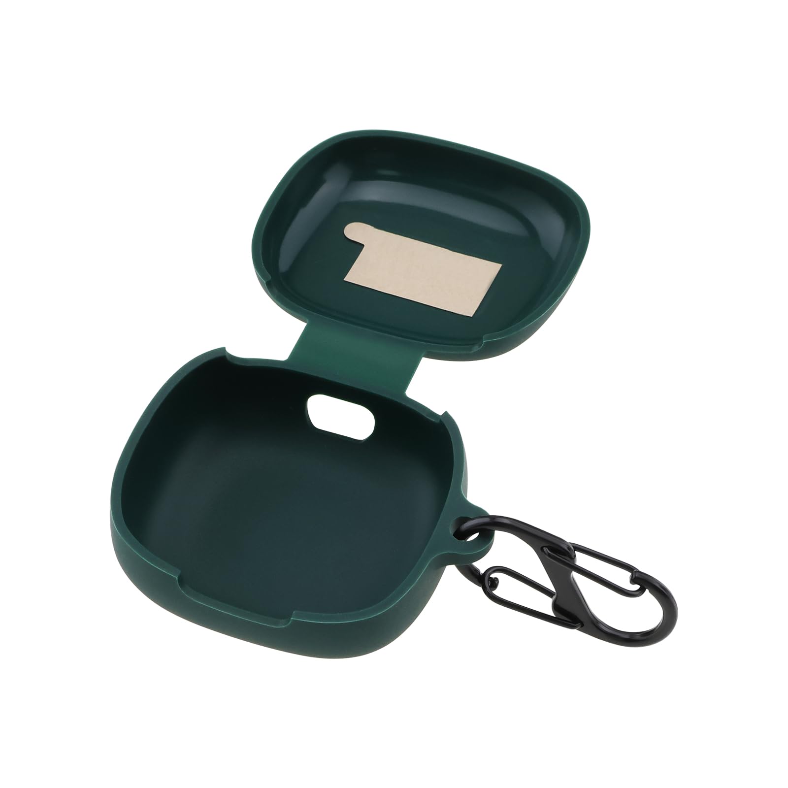 ECSiNG Silicone Case for Wireless Headphones Protective Case Cover Compatible with JBL Live Pro 2TWS True Wireless Earbuds with Keychain Hook, Green