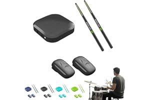 GENERIC Virtual Electronic Drum Set, Air Drum Sticks Set, Electric Drumsticks, Air Drum with Drumsticks, Pedals, Bluetooth and 8 Sounds, Electric Tabletop Drum Set Machine for Beginners Adults