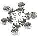 SUNYIK 25pcs Tibetan Silver Tone I Love Volleyball Heart Charms Findings