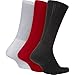 Nike Unisex Dry Cushion Crew Training Sock (3 Pair) (Red/White/Black, X-Large)