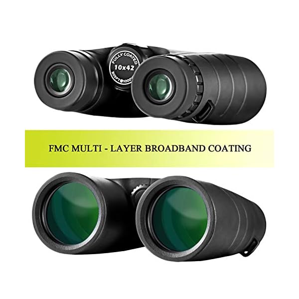 BNISE Ferngläser, Fernglas Kompakt, 10X42 HD, vogelbeobachtung BAK4 Prism FMC, Geeignet für Vogelbeobachtung, Jagd und… – Bild 7