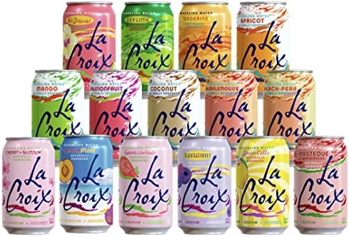La Croix Sparkling Water, 15 Flavors Variety Pack, NEW Flavors Included, Naturally Essenced