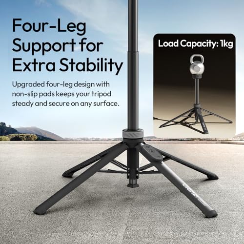 ULANZI MT85 Auto-Open Tripod, Magnetic Selfie Stick with Bluetooth, 150 cm, Four Legged Stand Automatic Open, Selfie Sticks 25N Magnet, All-in-1 Tripod Compatible with iPhone 17-12 Magsafe Sumsung