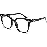 Black Warrior Blue Light Blocking Glasses, Gothic Square Computer Eyeglasses for Men Women
