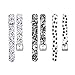 HWHMH Colorful Silicone Replacement Secure Band with Chrome Watch Clasp and Fastener Buckle for Fitbit Alta HR and Alta - Fix The Tracker Fall Off Problem (3PCS: Music&Lace&Cat)