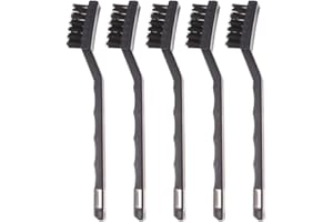 POPETPOP 3 Row Anti Static Brush with Nonslip Handle for PCB Circuit Board Cleaning and Industrial Rust Removal Compact 6.69 