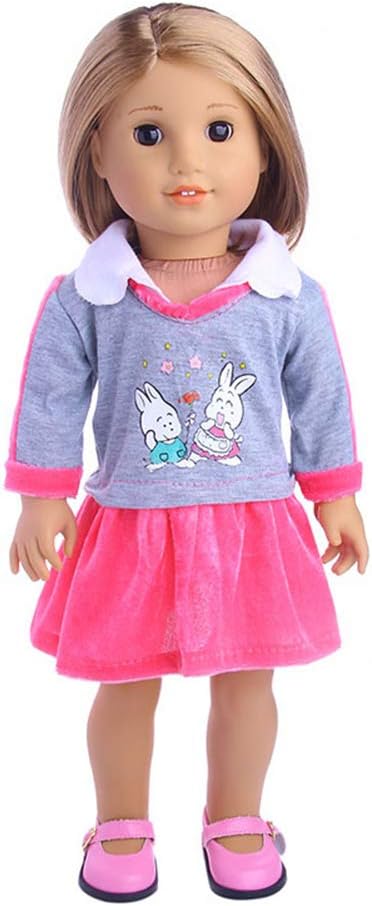 Meiyiu 8 Colors Princess Dress Clothes for Dolls Fit 43cm Clothes and Accessories for 18 inch American Girl Dolls B18 18 inch American Doll Clothes