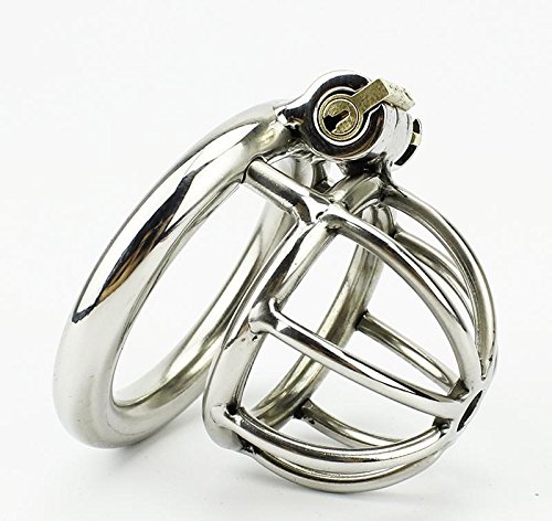 Chastity Cage MagicLocker Ultra small steel Cock Cage Male Chastity Device Shortest Model (1.75" 45mm Ring)