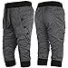 HEMOON Mens Jogging Pants Tracksuit Bottoms Training Trousers L Dark Grey