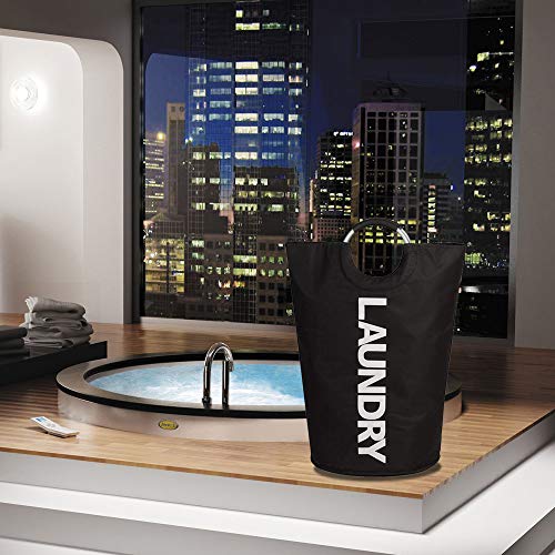 XIFIRY 82L Large Laundry Basket, Collapsible Fabric Laundry Hamper, Laundry Bag, Foldable Washing Bin for College Dorms Family (Black)