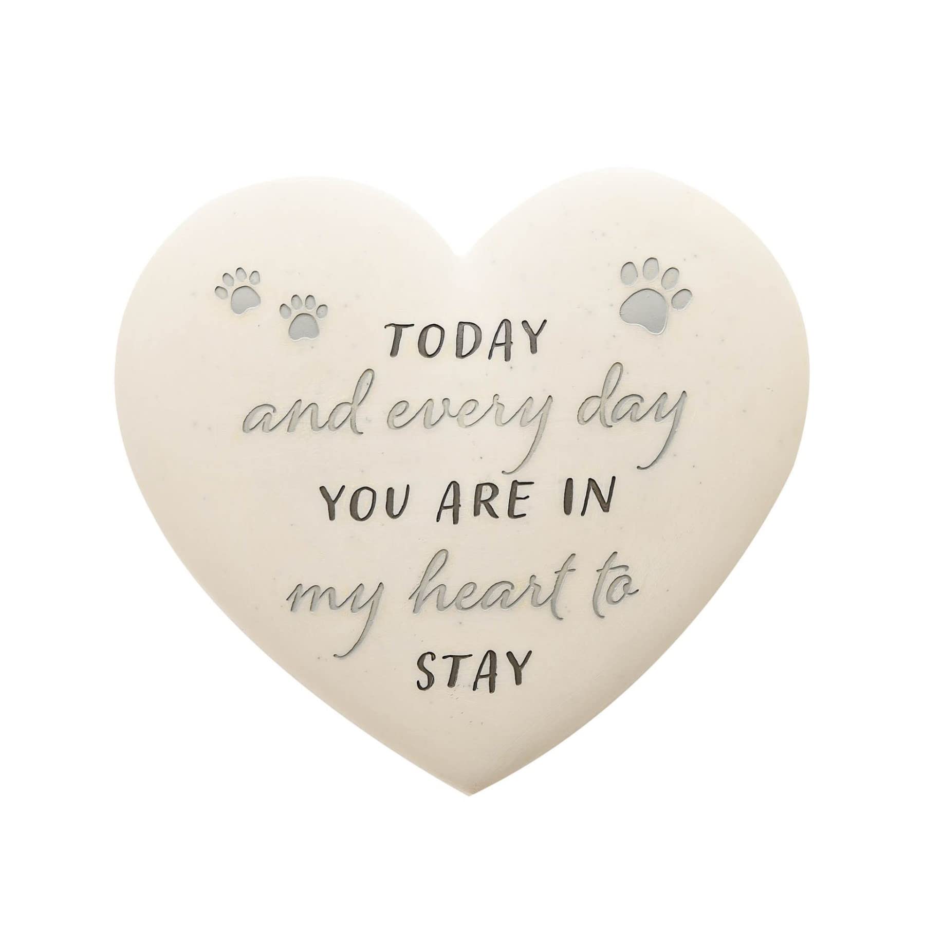 Pet Heart Shaped Memorial Plaque Stone
