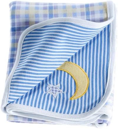 Anna Claire Beautiful Designed Baby Receiving Blanket, Double Sided Designs, Swaddle Blankets (Twinkle Twinkle)