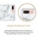 iPhone 7 Plus Marble Case, True Color White Marble Printed Effect [Stone Texture Collection] Slim Hybrid Hard Back + Soft TPU Bumper Protective Durable [True Impact Series]