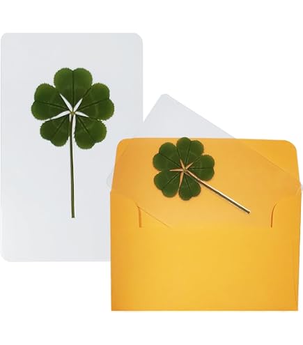 Amazon.com: ARTMART Genuine Real 5 Five-Leaf Green Clover St