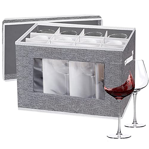 Stemware Storage Box with dividers, China Storage Containers Wine Glass
