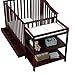 Graco Solano 4-in-1 Convertible Crib and Changer with Drawer (Espresso) – Crib and Changing Table Combo with Drawer, Includes Changing Pad, Converts to Toddler Bed, Daybed and Full-Size Bed