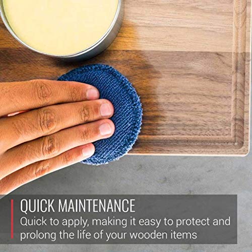 Wood Wax Applicator included made with Coconut Oil and Beeswax