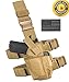 Drop Leg Holster Molle Airsoft Holster Thigh Pistol Gun Holster Tactical Adjustable Right Handed Carlebben (Tan)