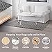 Yome Rug Pad 5 x 7 Ft Non-Slip Extra Thick Gripper for Any Hard Surface Floors, 5' X 7', White