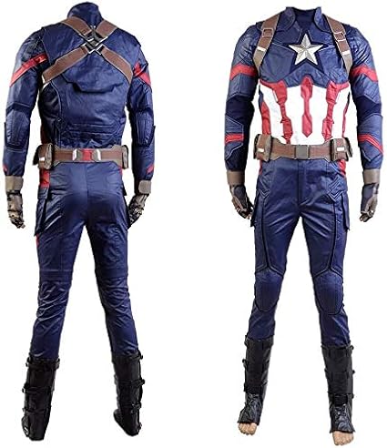 Amazon アベンジャーズ3 シビルウォー キャプテンアメリカ 大人 コスチューム キャプテンアメリカ コスプレ衣装 女 L コスプレ 仮装 通販
