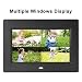 7 Inch Digital Photo Frame Digital Picture Frame HD IPS Display Full View Angle Electronic Photo Frame Video Music Playback with USB SD Card Slots Calendar/Time/Alarm Remote Controlthumb 2