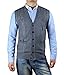 Zerdocean Men's Solid Color Argyle Pattern Button Down Sweater Vest with Pockets
