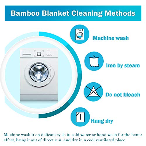 DANGTOP Cooling Blankets, Queen Size 100 Bamboo Blanket for AllSeason, Cooling Blanket Absorbs